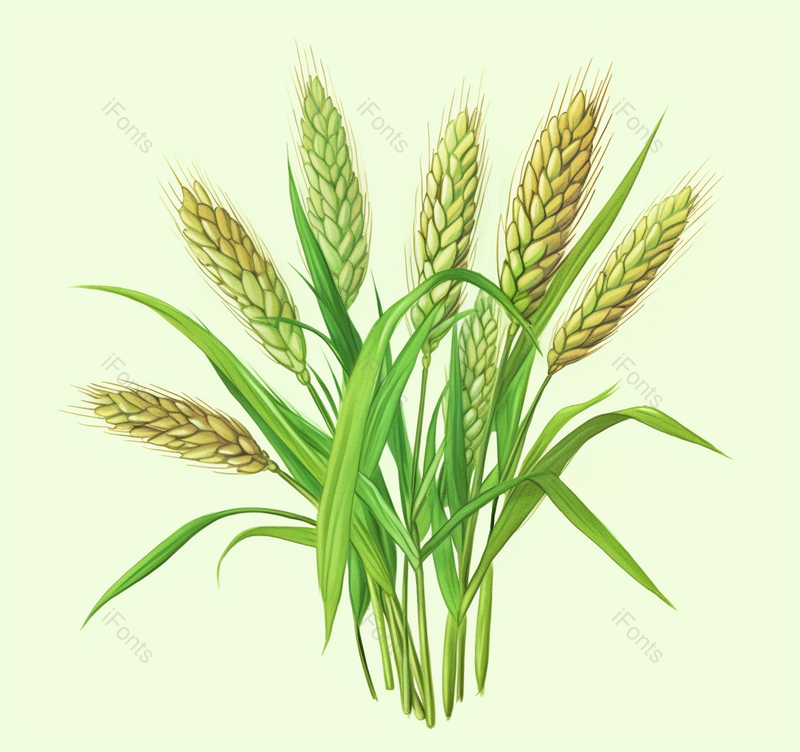 自然绿色的麦穗绿植设计元素插画,插画/手绘图,插画/手绘图库,插画/手绘图下载,插画/手绘